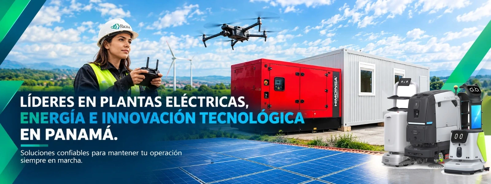 RIGSA: líderes en plantas eléctricas, energía e innovación tecnológica en Panamá. Soluciones confiables para mantener su operación siempre en marcha.