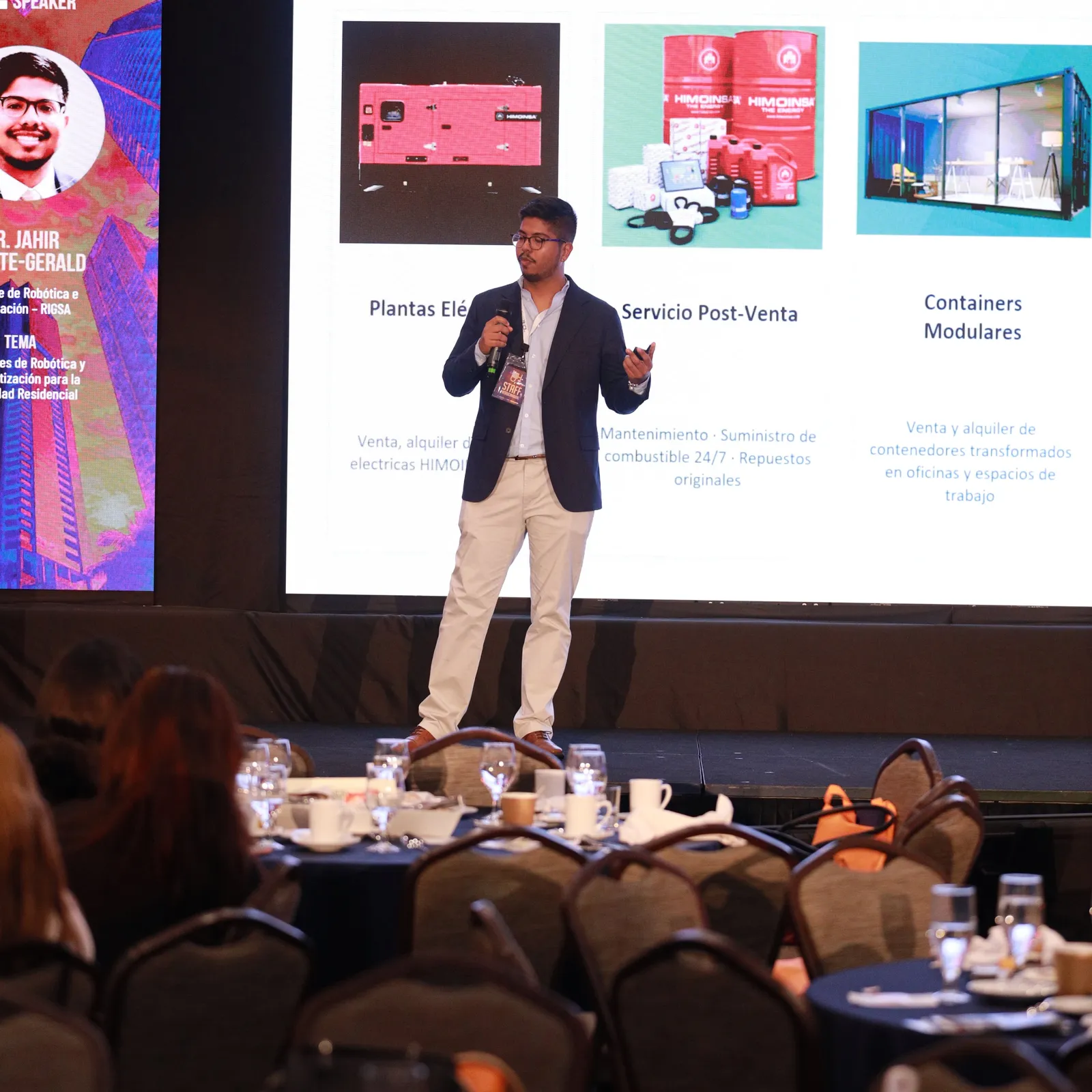 Jahir Argote, Gerente de Robótica e Innovación de RIGSA, expone en la 8.ª Convención de Negocios de Propiedad Horizontal