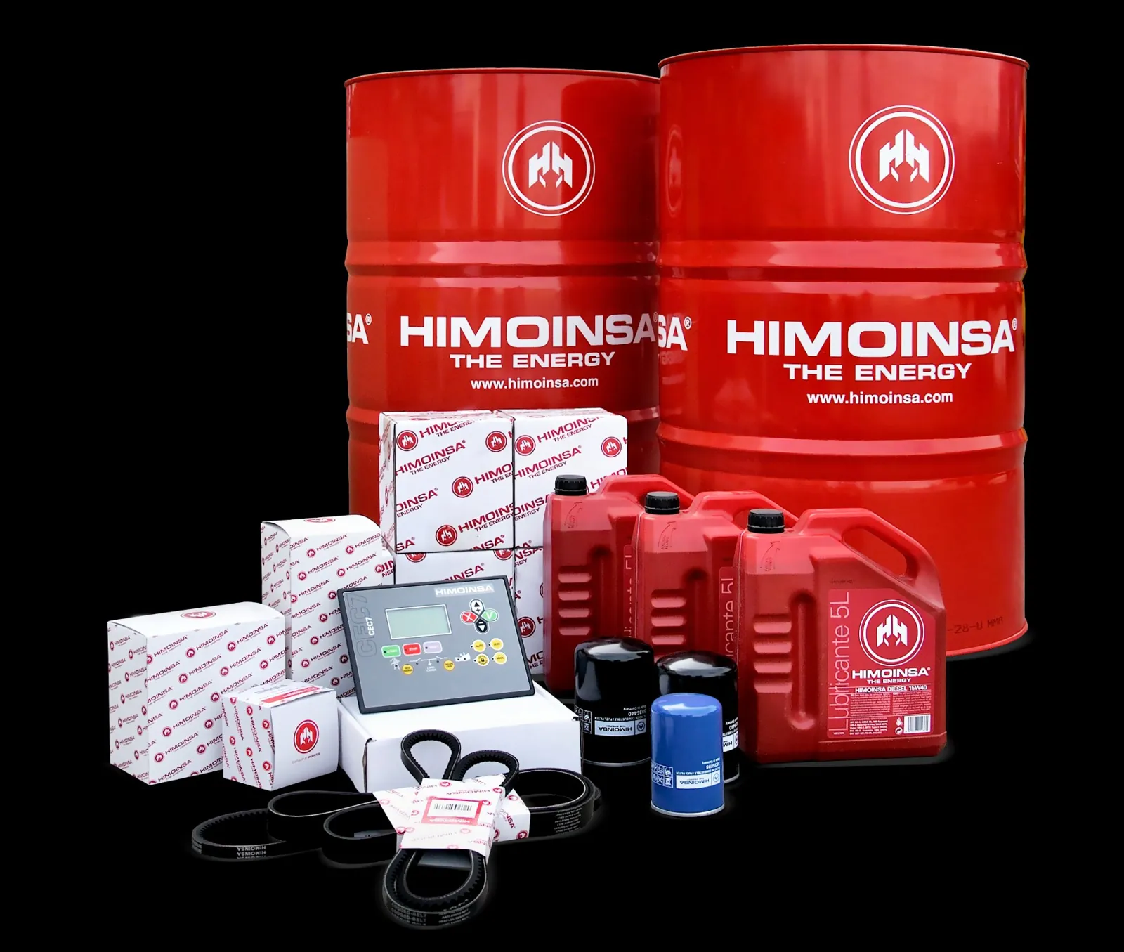Repuestos originales Himoinsa: filtros, aceite, correas y panel de control